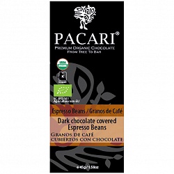 Pacari Покрытые органическим шоколадом зерна кофе эспрессо 45 гр
