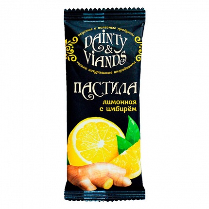 Dainty&Viands Батончик-пастила лимонная с имбирём 40 гр