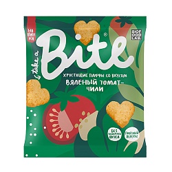 Bite Мультизлаковые фигурки «Паффы» со вкусом «Вяленый томат-чили», 30 гр