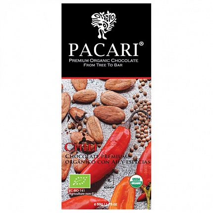 Pacari Органический шоколад с перцем чили, 60% 50 гр